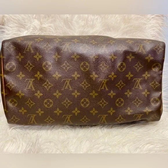 Louis Vuitton Brown Monogram Speedy 35 Handbag - Picture 10 of 14